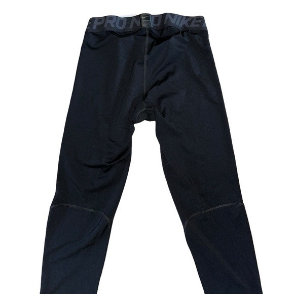 Nike Pro 3/4 Length Training Tights 838055-010 Black Dri Fit Men’s Size Small - Picture 2 of 4